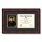 ArtToFrames 8x10 inch Diploma Frame with 6" x 8" Inch Image Opening - Framed with Black and Gold Mats, Comes with Regular Acrylic and Sawtooth Hanger for Wall Hanging (DT-8x10)